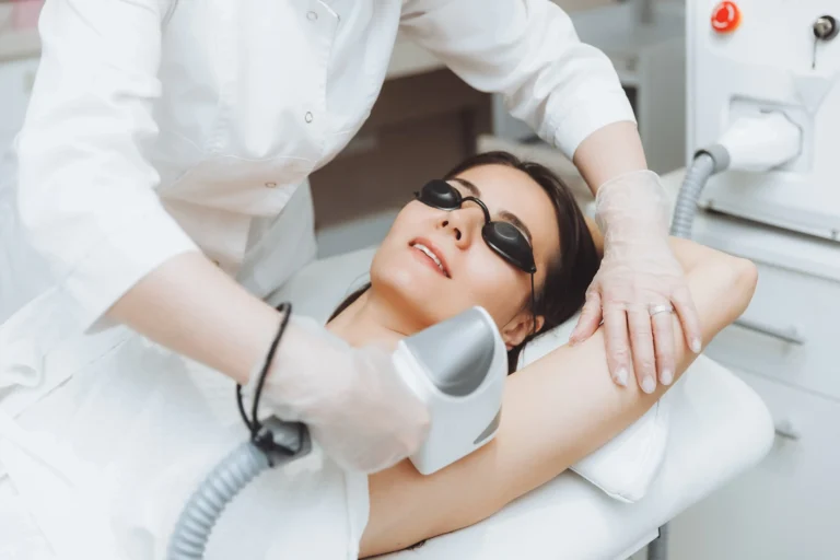 armpit laser hair removal cosmetologist removing armpit hair young woman laser hair removal cosmetic beauty clinic concept health beauty 3 scaled 1